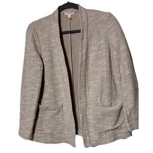 Eileen Fisher Gauze Jacket/Blazer Small Petite Beige Corpcore Office Church